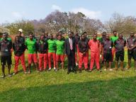 Malawi  National Football Team during a visit to the Malawi High Commission, Lusaka, Zambia